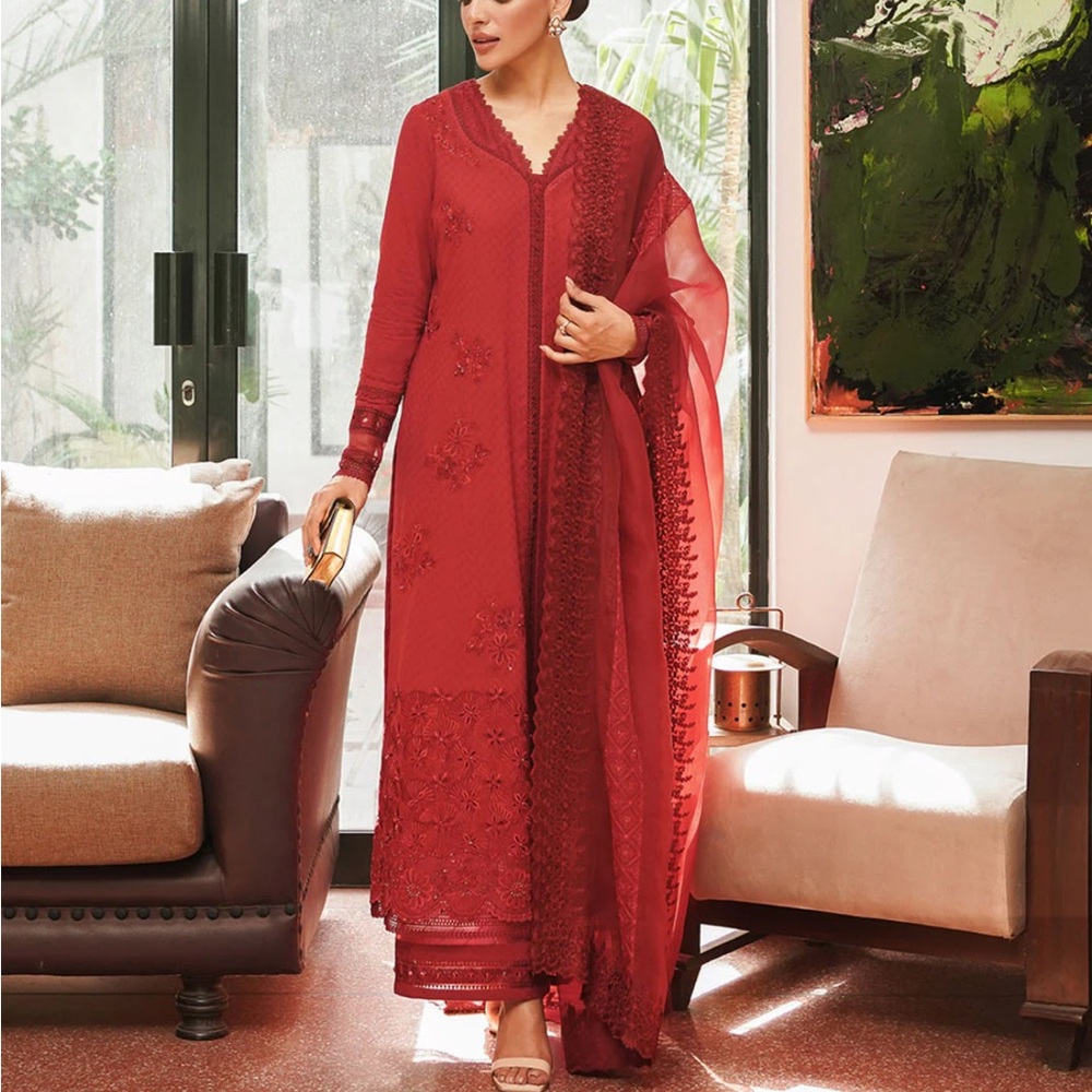 Faiza saqlain Red dress size small